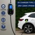QOLTEC Prijenosni punjač za električni automobil EV i hybryd s regulacijom 2 u 1 Typ2 | 22 kW | 400 V | CEE 32 A | Wi-fi | TUYA | SMART LIFE | LCD | Przenośna | zidna punionica |, 7 m